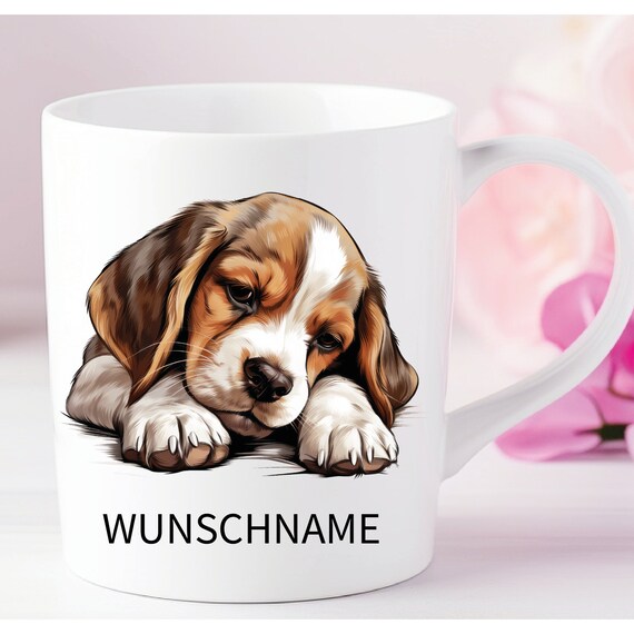 Personalisierte Tasse Beagle Dog Mom  auch mit Wunschname