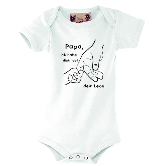 Personalized baby bodysuit – “Daddy, I love you!” – Gift for dad from baby – Father’s Day gift – Baby outfit with name – Dad