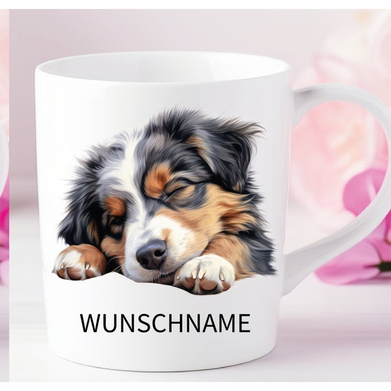 Mini American Shepard Tasse Hund Dogmom personalisiert mit Name oder Wunschtext