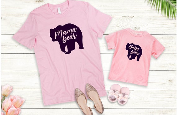 Ironing picture or T-shirt Mama Bear Baby Bear Bear Mama Mini Set also with desired name Statement Shirt Mother's Day