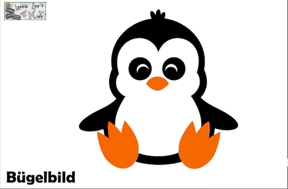 Iron on ironing image penguin wish color + size