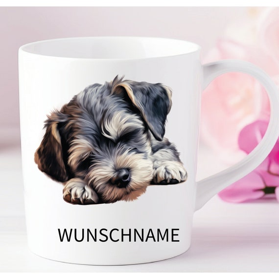 Miniatur Schnauzer Tasse Hund Dog mom personalisiert mit Name oder Wunschtext