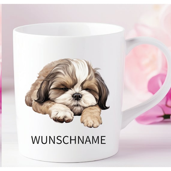 Shih Tzu  Tasse Hund Dog mom personalisiert mit Name oder Wunschtext