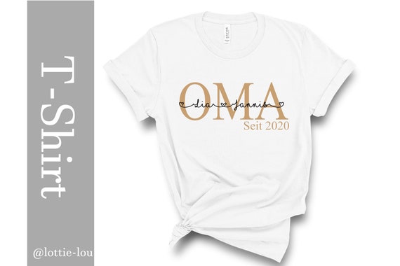 T-shirt personalized Grandma Omi Grandma with also with several names possible