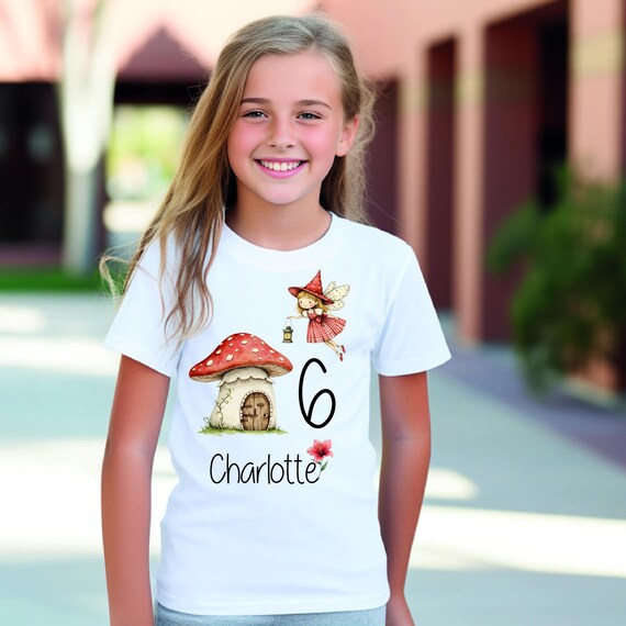Personalized T-Shirt Fee Fairy for birthday with desired number and name