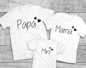 T-shirt Maman Papa Papa Mini Statement Shirt