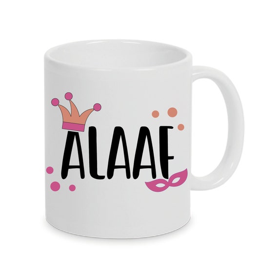 Personalized cup confetti in the heart Alaaf Helau fool's cap carnival club can also be individually designed with a name or desired text