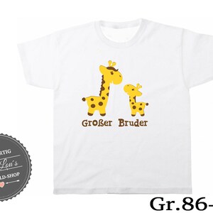 T-Shirt / Body Großer Bruder Giraffe imagem 2