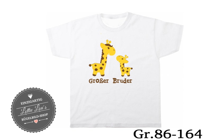 T-Shirt / Body Großer Bruder Giraffe imagem 2