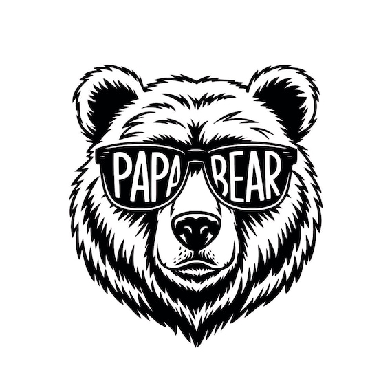 Iron-on image Papa Bear – Bear motif for Father’s Day – DIY iron-on patch – Gift for Dad iron-on motif – DIY shirt iron-on image father