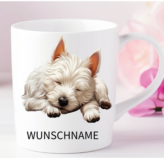 West Highland Terrier Westie Tasse Hund Dog mom personalisiert mit Name oder Wunschtext