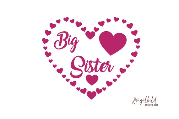 Iron-on picture Big Sister / Big Sister