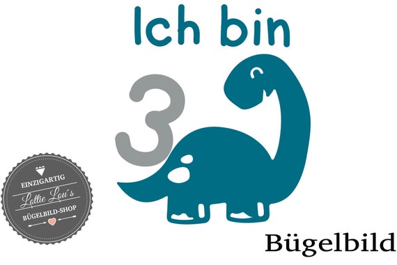 Ironing Picture Dinosaur Dino Number BirthdayIron On