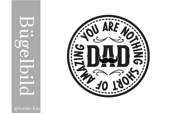 Iron-On First Father's Day Papa Husband Daddy Dad Hero Pregnancy Announcement Gift