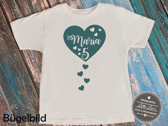 Ironing Picture DIY Individual Custom Birthday Birthday Heart Number Name Glitter Flock Effect Heat Transfer Ironing PicturesIron On