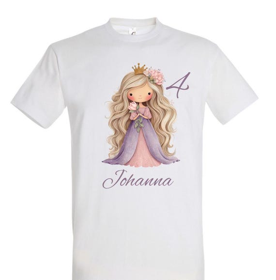 Personalized Princess Birthday T-Shirt with desired number and name
