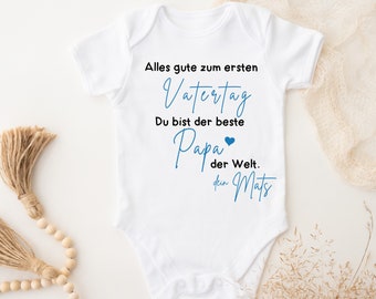 Babybody personalisiert  Vatertagsgeschenk | erster Vatertag | Schwangerschaft verkünden | Body Schwangerschaftsverkündung | Papa