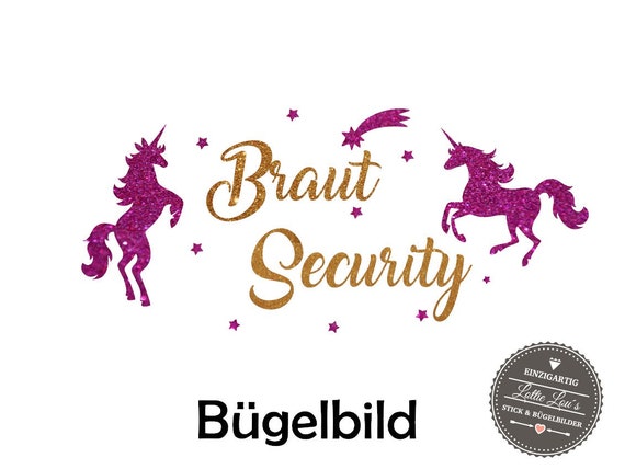 Iron On Ironing Picture Bridal Security JGA Unicorn XXL