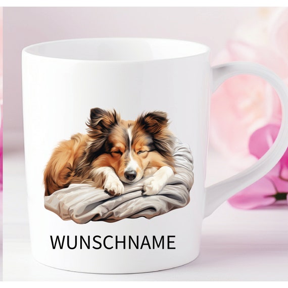 Sheltie Shetland Sheepdog  Tasse Hund Dog mom personalisiert mit Name oder Wunschtext