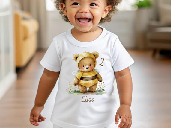 Personalized T-Shirt Bear Teddy for birthday with desired number and name