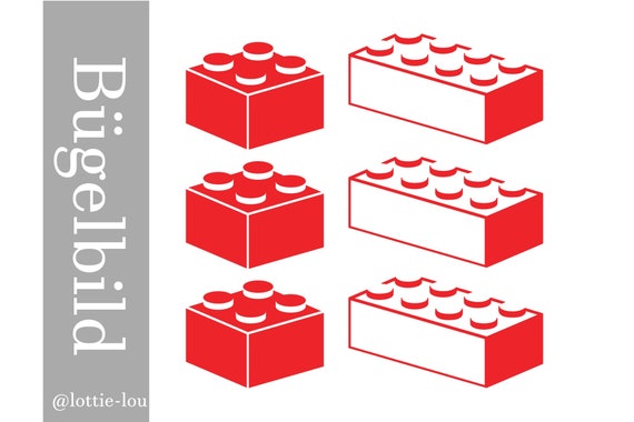 Building block set iron-on picture school child/school enrollment for the school cone or clothing