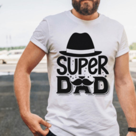 T-Shirt Super Dad Papa Statement Shirt