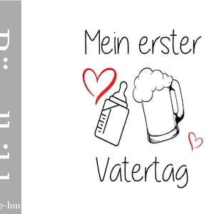 Bügelbild erster Vatertag Papa ist der Beste Schwangerschaft Verkündung Geschenk