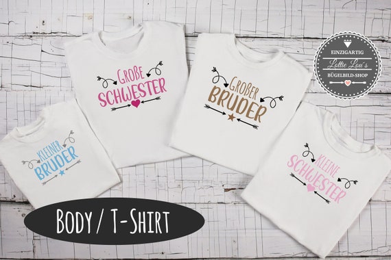 T-Shirt / BodySuit Sibling Big Little Brother Sister with Arrows Shirt