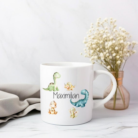 Personalized Mug Dinosaur Baby Dinosaur Brontosaurus T-Rex - Customizable with name or desired text
