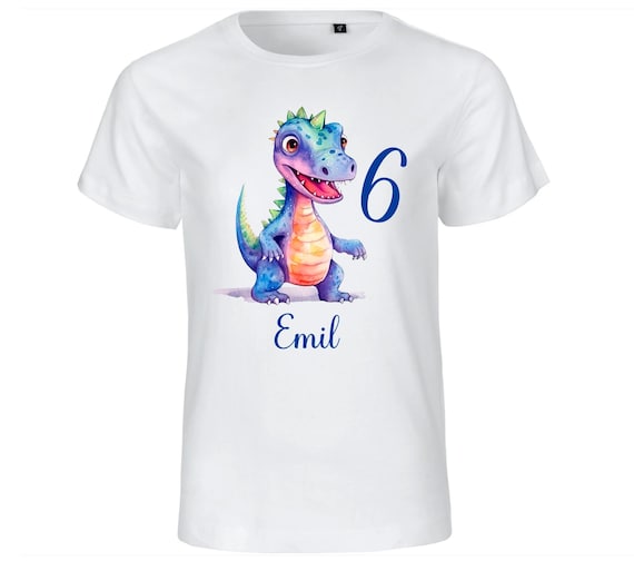 Personalized T-Shirt Dino for Birthday with Desired Number and Name