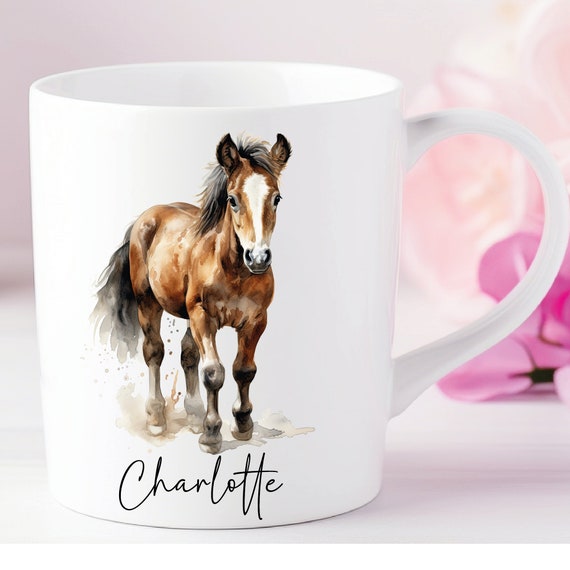 Personalisierte Tasse Pferd Fohlen -  Individuell gestaltbar mit Namen oder Wunschtext