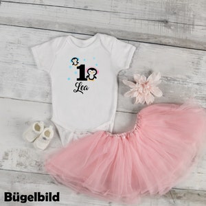 Planchado Imagen DIY Cumpleaños Pingüino Copo de Nieve Deseo Nombre y Número Cumpleaños Hierro en Prensa Glitter Efecto Bandada Flex