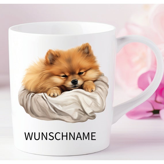 Pomeranian Tasse Hund Dogmom personalisiert mit Name oder Wunschtext