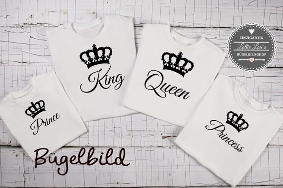 Ironing picture family King Queen Princess Prince with crown