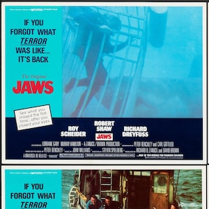 JAWS - Set of 4x Original Movie Lobby Cards - 1979