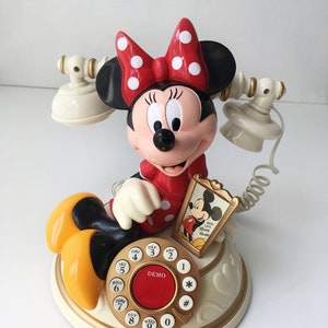 Disney Minnie Mouse Retro Talking Landline Telephone 1990s Vintage Excellent Condition