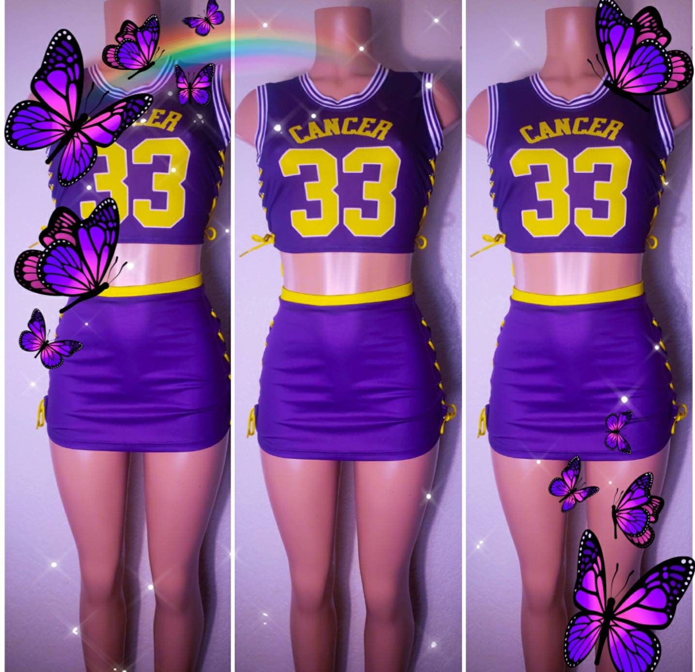 Two piece jersey skirt set choose color design and number Etsy