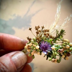 12th Scale Real Dried Wild Flowers Bouquet perfect Gift for Fairy, witch, Dolls House  any Miniature diorama Scene or for crafts