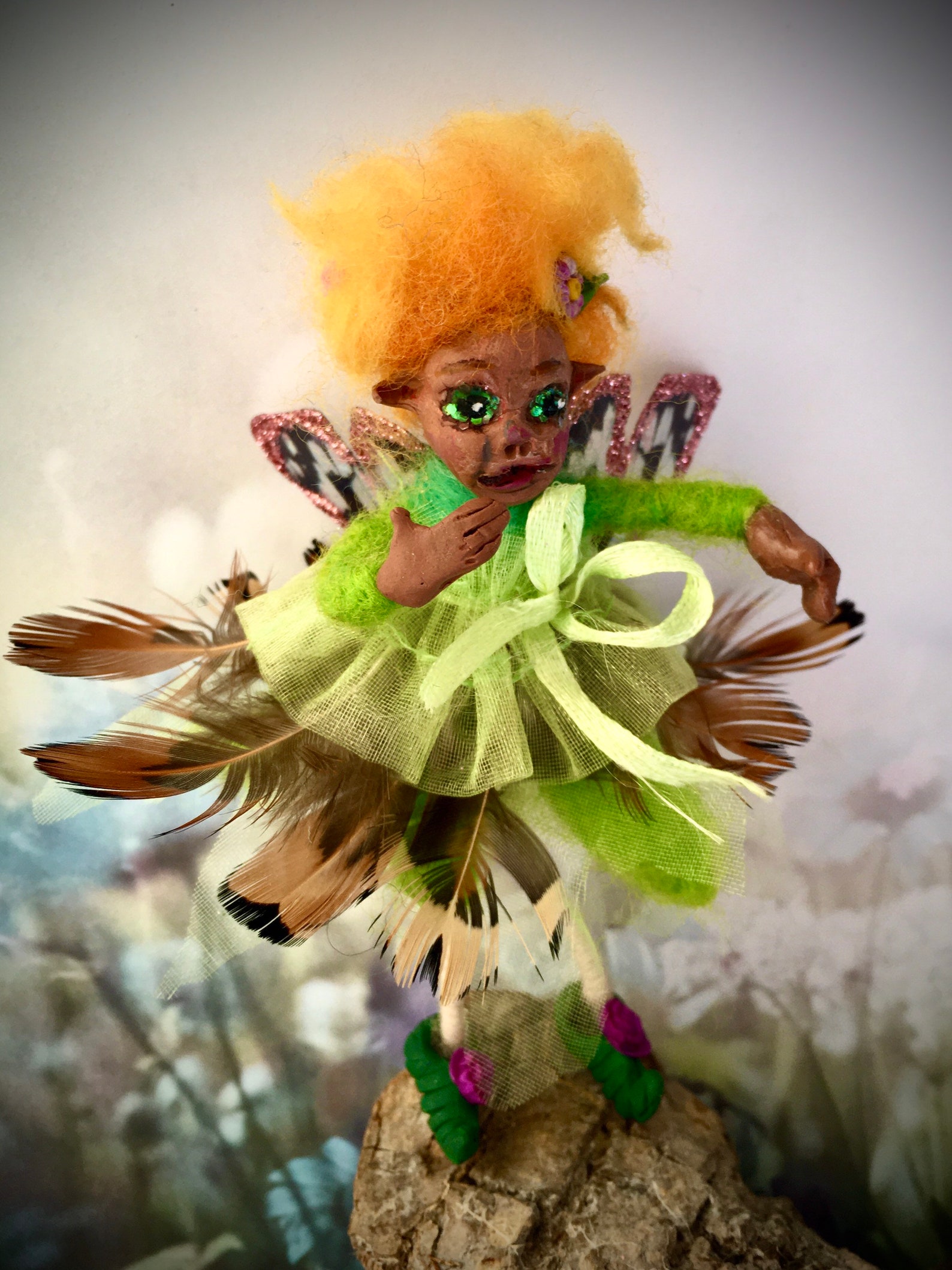 Wild fairies Ooak miniature fairy doll figure gift for fairy Etsy