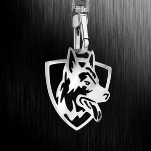 Alsatian Dog Keychain, Dog Keychain, Pet Key Chain, Stainless Steel Key Chain, Alsatian Animal, Dog Bag Charm, Dog Jewelry, Dog Lover Gift image 1