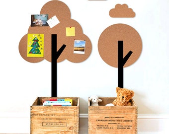 Table cork tree to the children's room - pin board , mail organizer