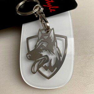 Alsatian Dog Keychain, Dog Keychain, Pet Key Chain, Stainless Steel Key Chain, Alsatian Animal, Dog Bag Charm, Dog Jewelry, Dog Lover Gift image 4