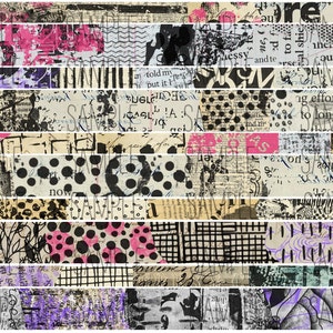 Digitale washi-tape | Randen En Strips Collagevellen | Washi-tape | Junk Journal, Art Journal-collage | Afdrukbare set B downloaden