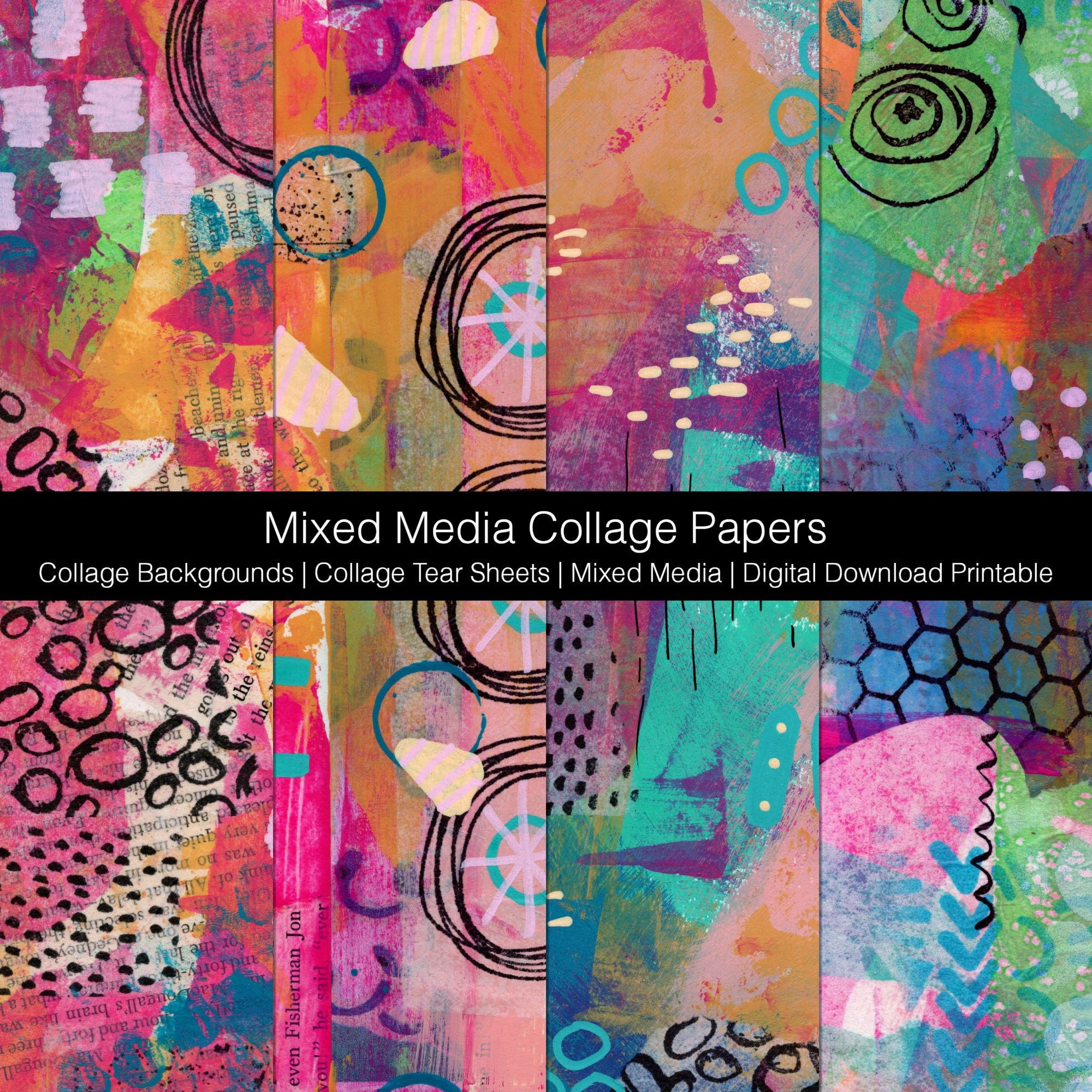 Mixed Media Collage Backgrounds Hand Made Backgrounds Collage Tear