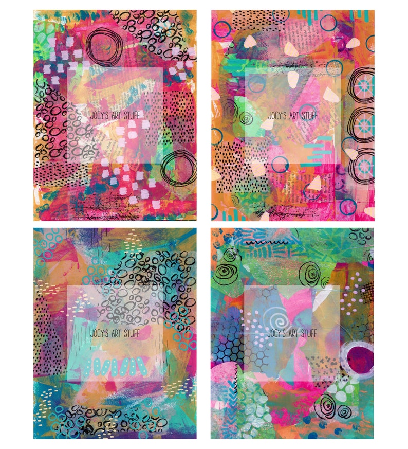 Mixed Media Collage Backgrounds Hand Made Backgrounds Etsy