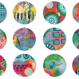 Circle Collage Sheets For Art Journaling Junk Journaling Fodder Digital Download Printable Set B