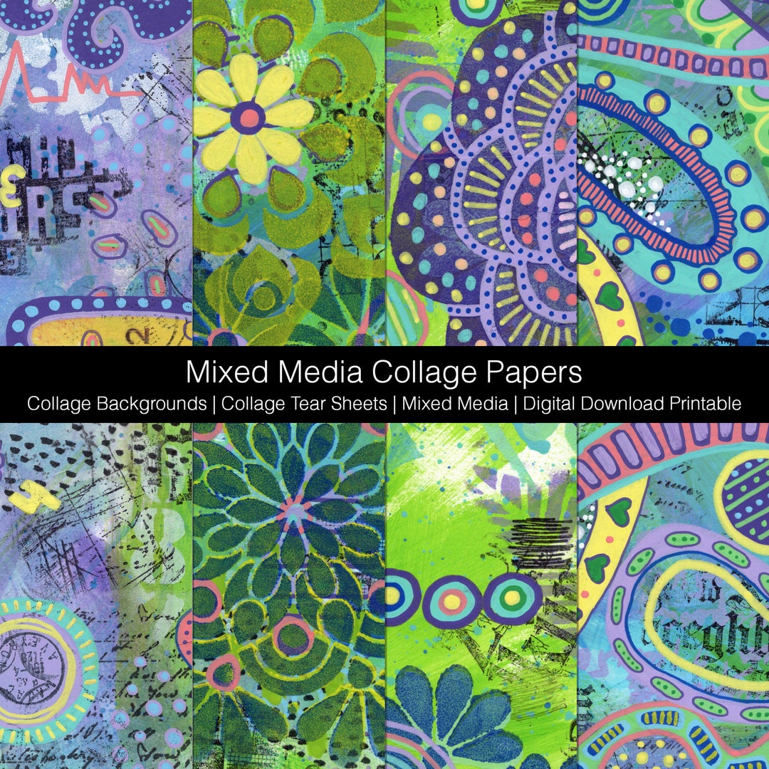 Mixed Media Collage Backgrounds Hand Made Backgrounds Collage Tear