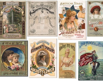 Vintage Advertisements Collage Sheet Digital Download Printable