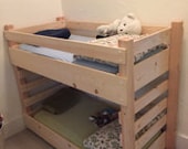Toddler Bunk Bed Do It Yourself DIY Plans fits a Crib Size Mattress Etsy