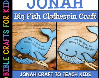 Jonah and the Whale Craft | Make & Play Bible Craft Jonah and The Big Fish Craft Printable